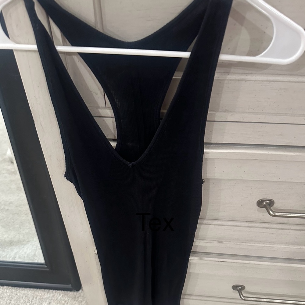 Black Ribbed Tank Top old navy